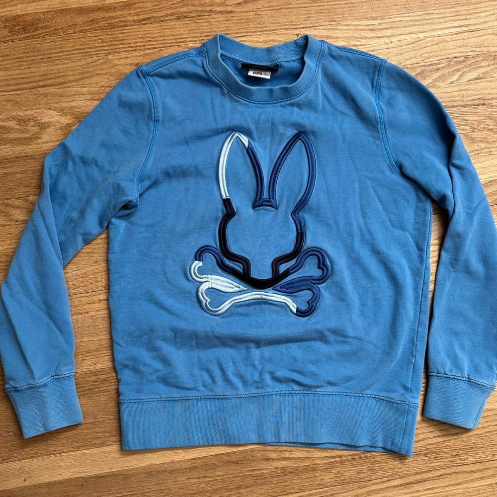 Psycho Bunny Blue Crewneck Sweater Men’s Size XS